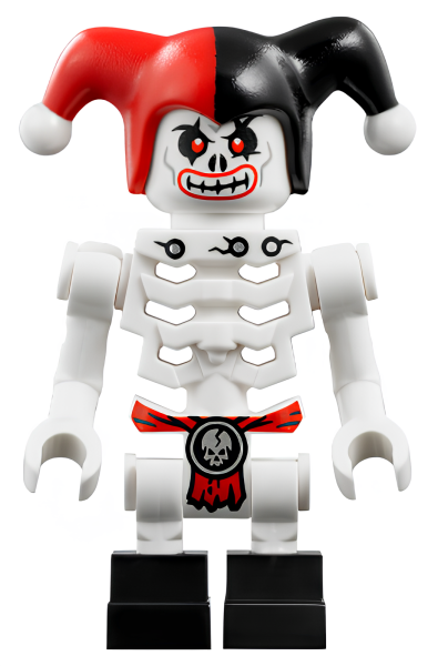 Минифигурка Lego Ninjago Krazi (Skulkin) - Vertical Grip Hands, Red and Black Jester Hat njo247 U